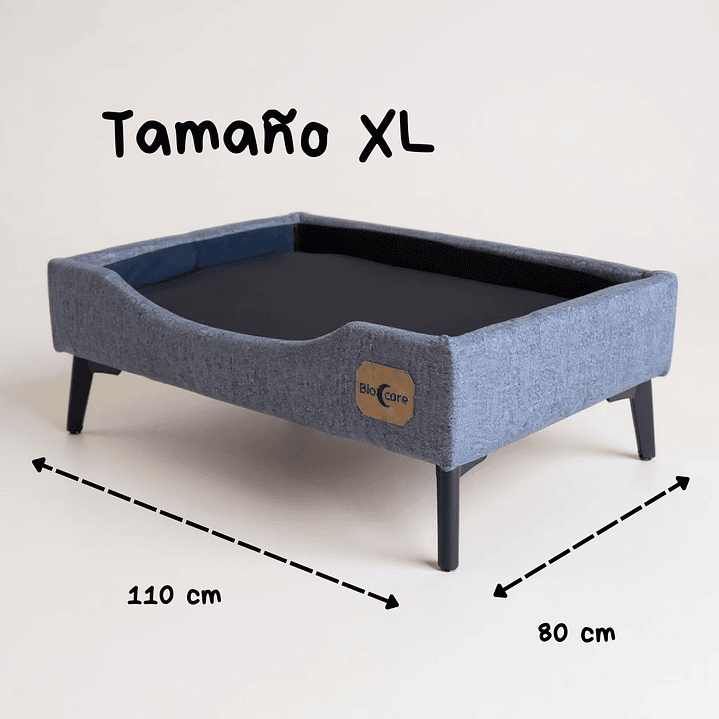 Cama de Mascotas Patas Metalicas 12 cm - Tallas S, M, L y XL (Gris) 8