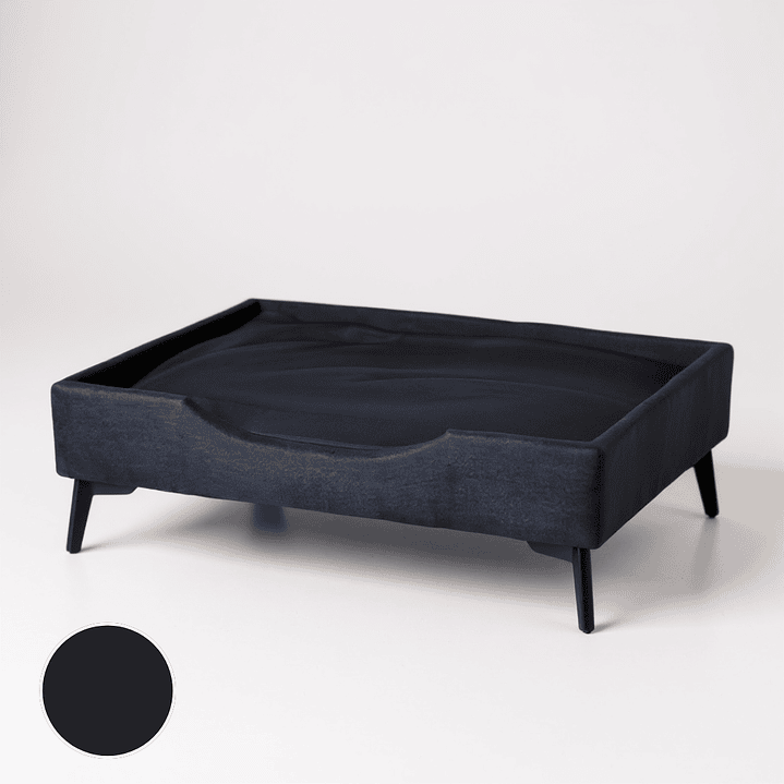 Cama de Mascotas Patas Metalicas 12 cm - Tallas S, M, L y XL (Negro) 1