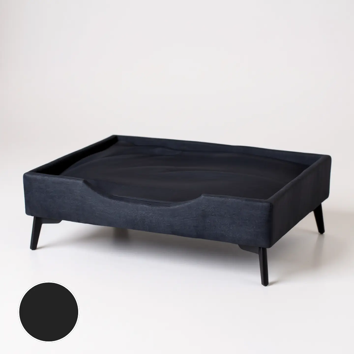 Cama de Mascotas Patas Metalicas 12 cm - Tallas S, M, L y XL (Negro) 1