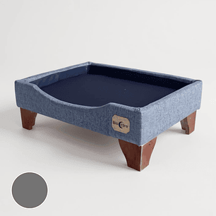 Cama de Mascotas Patas De Madera 11 cm - Tallas S, M, L y XL (Gris)