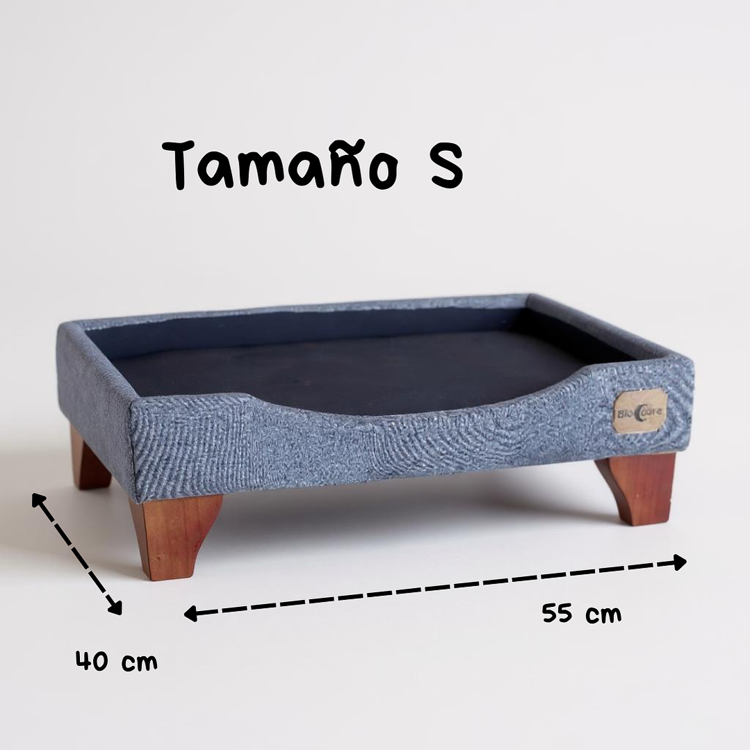 Cama de Mascotas Patas De Madera 11 cm - Tallas S, M, L y XL (Gris) 2