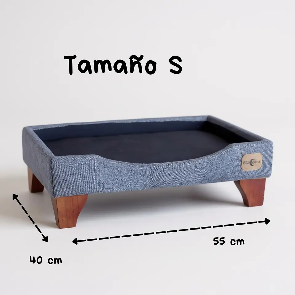 Cama de Mascotas Patas De Madera 11 cm - Tallas S, M, L y XL (Gris) 2