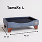 Cama de Mascotas Patas De Madera 11 cm - Tallas S, M, L y XL (Gris) - Miniatura 6