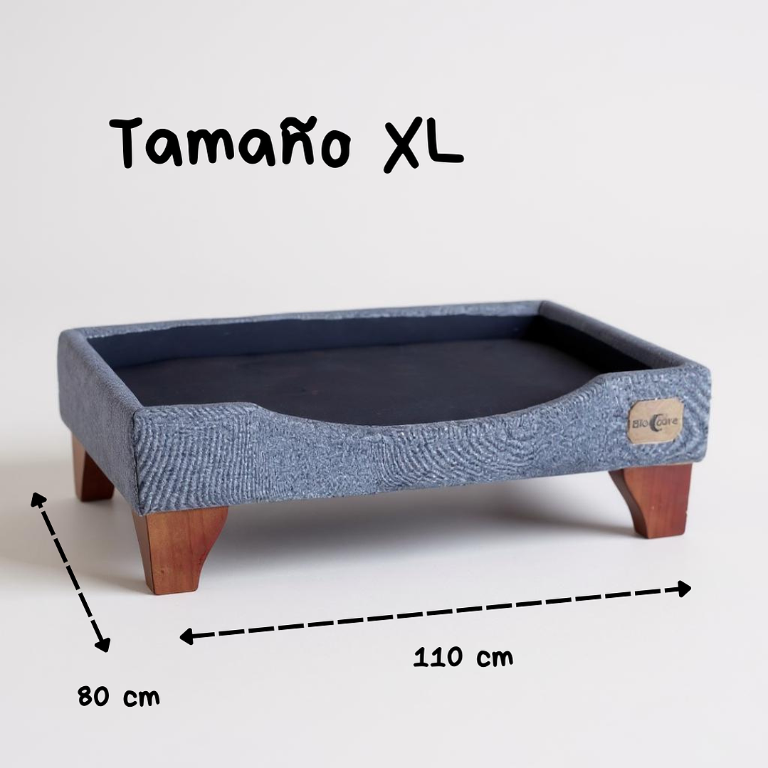 Cama de Mascotas Patas De Madera 11 cm - Tallas S, M, L y XL (Gris) 8