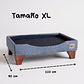 Cama de Mascotas Patas De Madera 11 cm - Tallas S, M, L y XL (Gris) - Miniatura 8