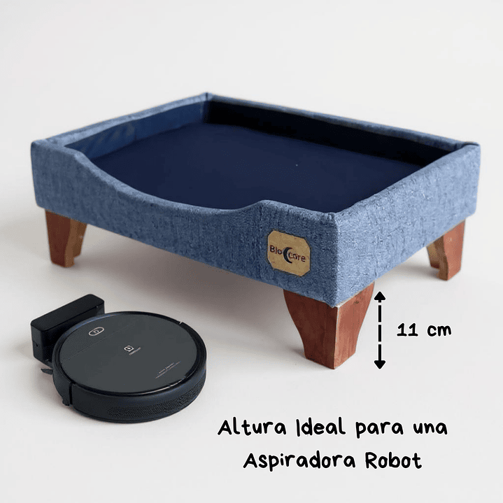 Cama de Mascotas Patas De Madera 11 cm - Tallas S, M, L y XL (Gris) 12