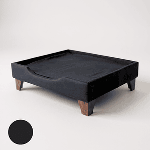 Cama de Mascotas Patas De Madera 11 cm - Tallas S, M, L y XL (Negro)