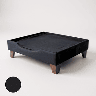 Cama de Mascotas Patas De Madera 11 cm - Tallas S, M, L y XL (Negro)