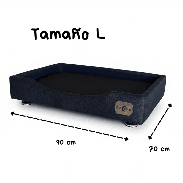 Cama de Mascotas Patas Montessori 3 cm - Tallas S, M, L y XL (Negro) 6