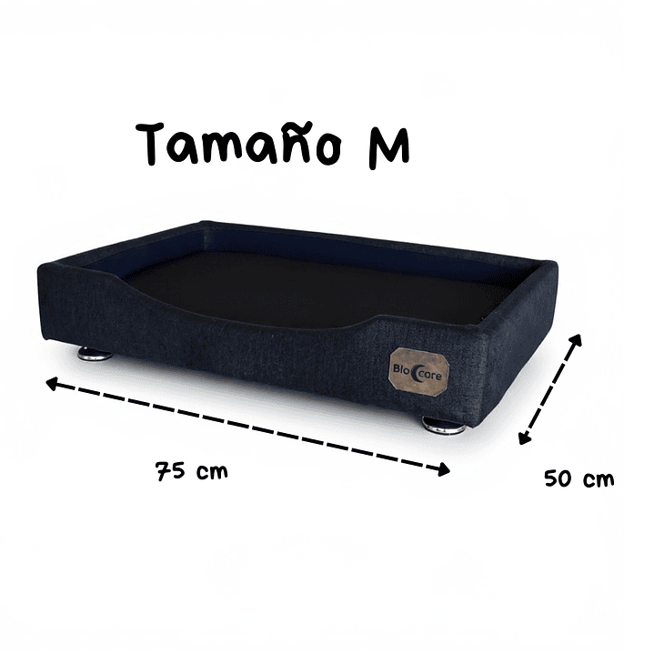 Cama de Mascotas Patas Montessori 3 cm - Tallas S, M, L y XL (Negro) 4