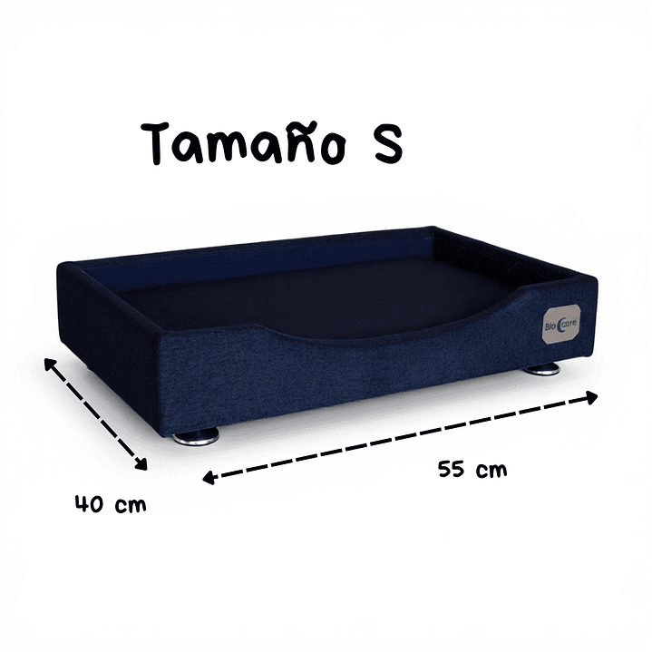 Cama de Mascotas Patas Montessori 3 cm - Tallas S, M, L y XL (Negro) 2