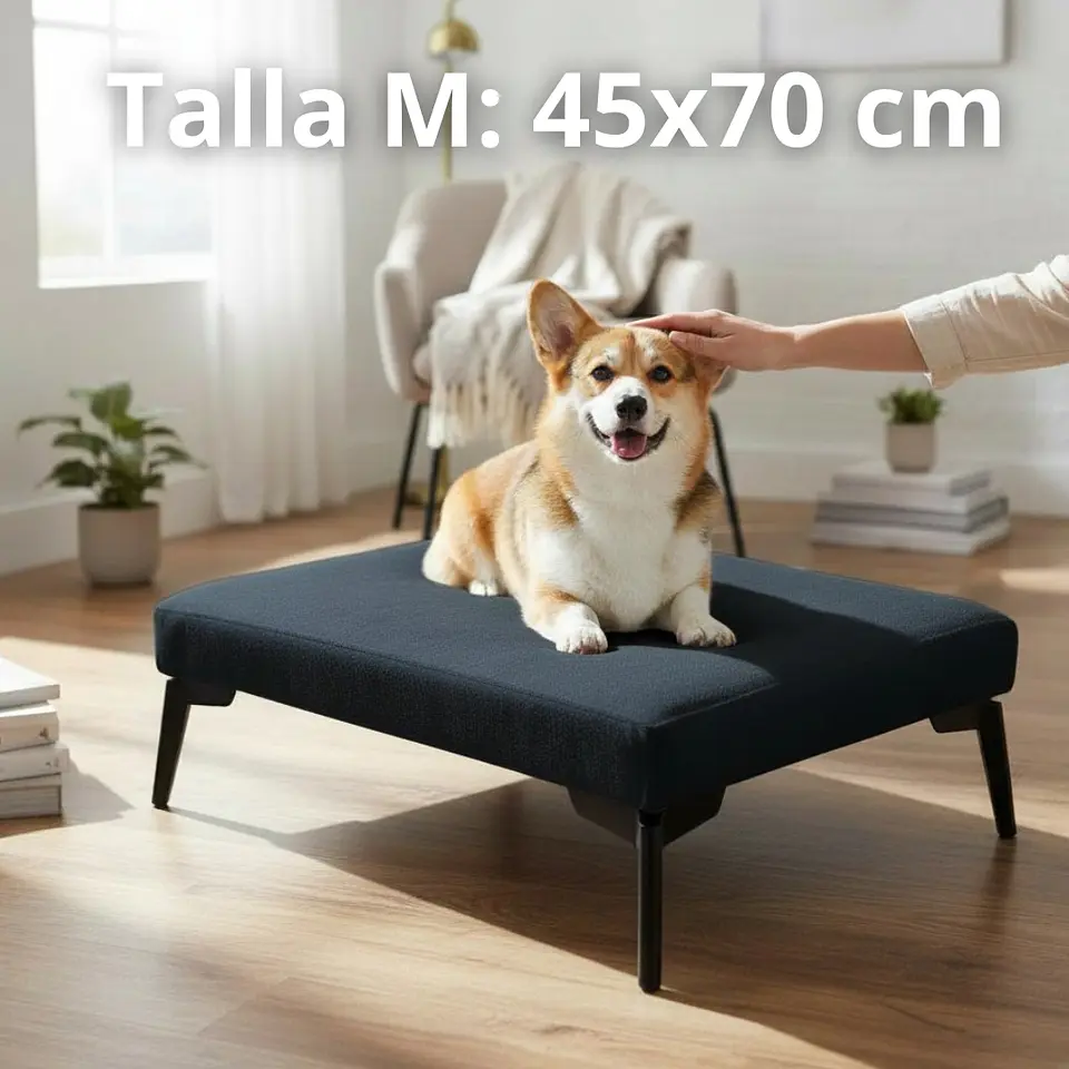 Cama Para Mascotas - Patas A Eleccion - Tallas M y L (Negro) 11