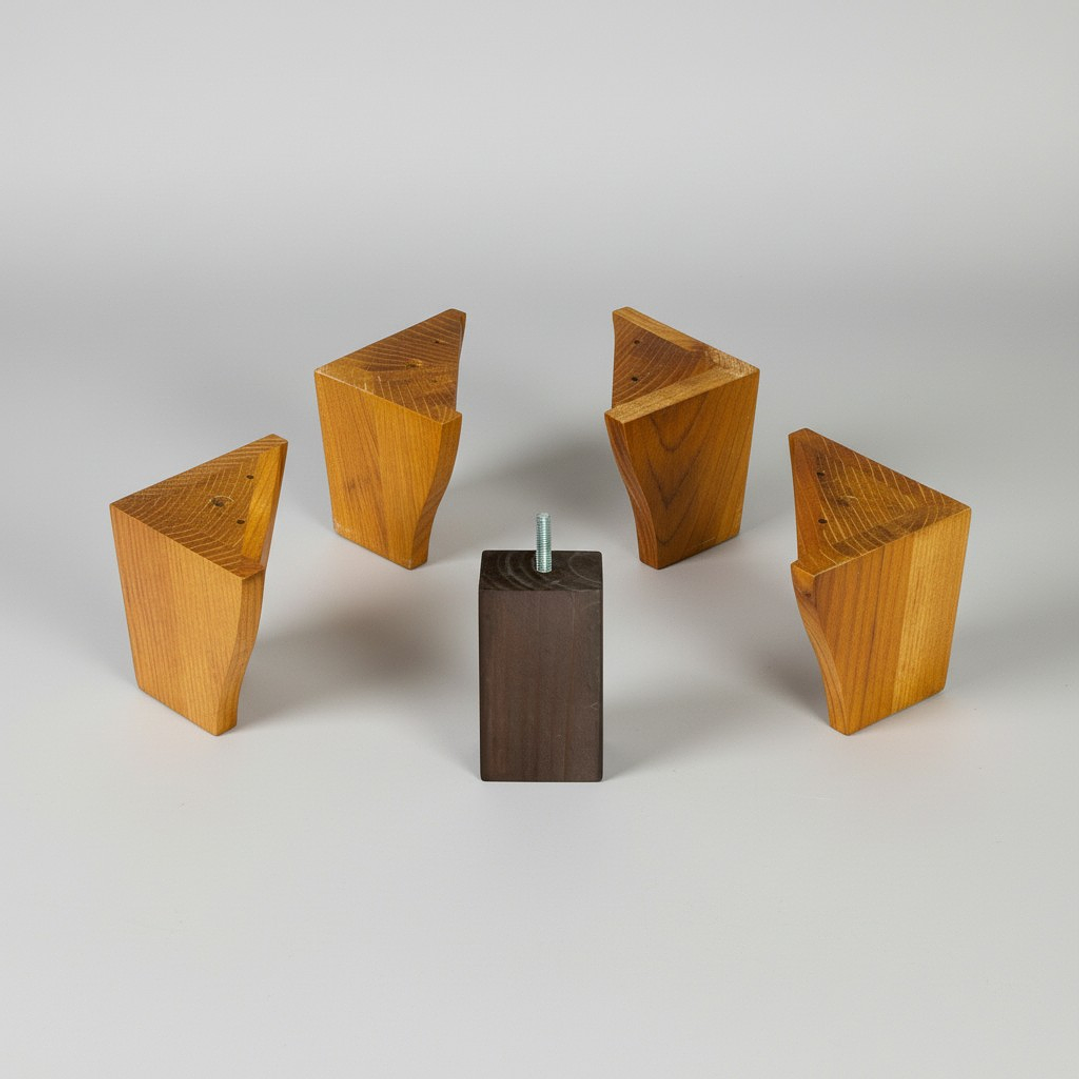 Kit 5 Patas Alternativas 11 Cm (una Central) Color Miel 1