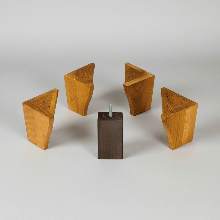 Kit 5 Patas Alternativas 11 Cm (una Central) Color Miel 1