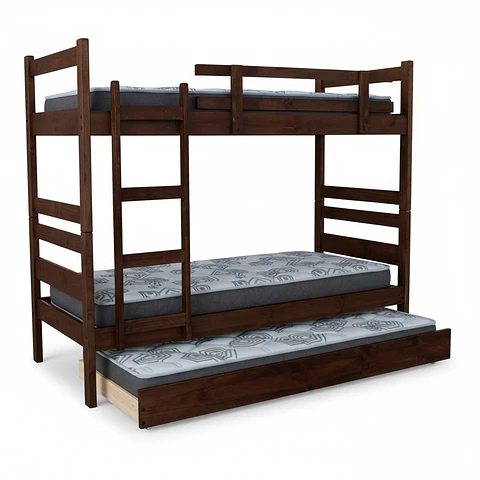 Camarote Desmontable Triple l200 cm /Colchones Ideal 1 Plaza