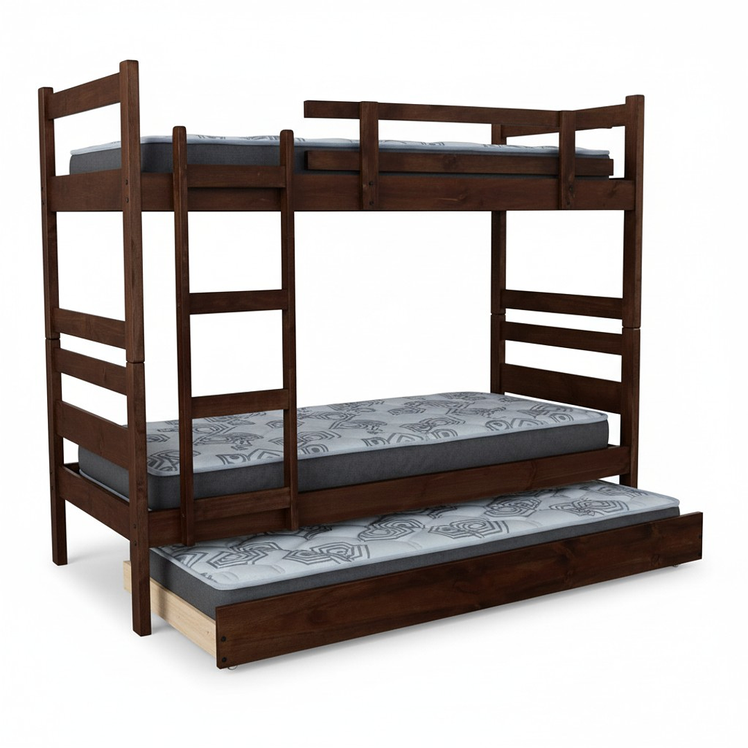 Camarote Desmontable Triple Con Colchones 1.5 Plaza 2