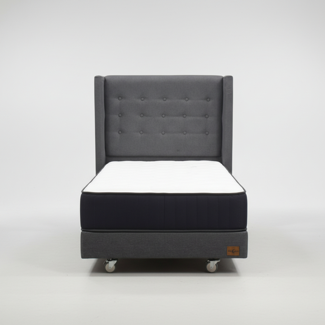 Cama 1 Plaza + Colchon CIC Con Respaldo - Ruedas A Eleccion 5