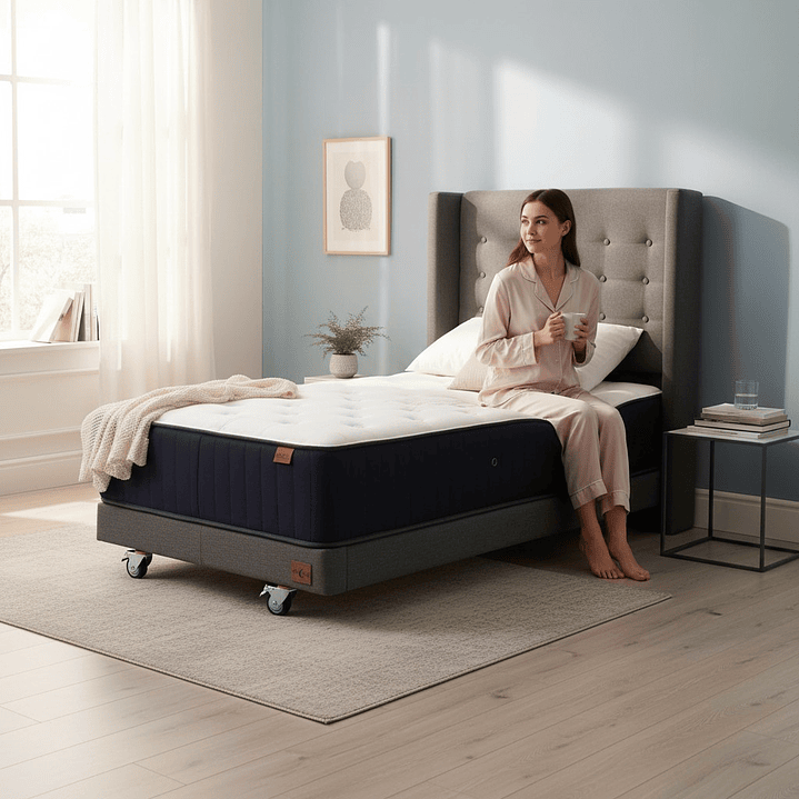 Cama 1 Plaza + Colchon CIC Con Respaldo - Ruedas A Eleccion 7