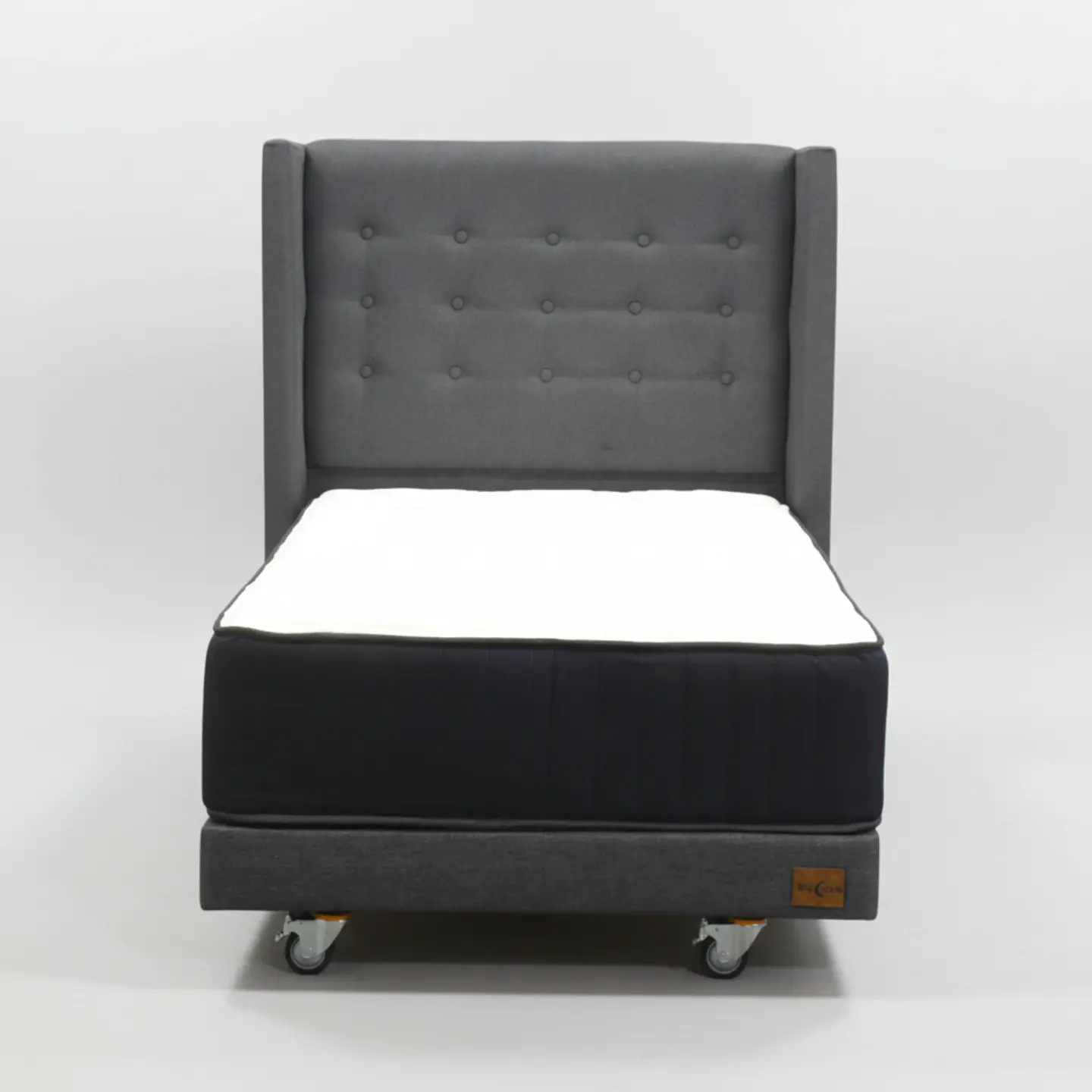 Cama 1 Plaza Box 13 cm + Colchon CIC Con Respaldo - Ruedas A Eleccion 8
