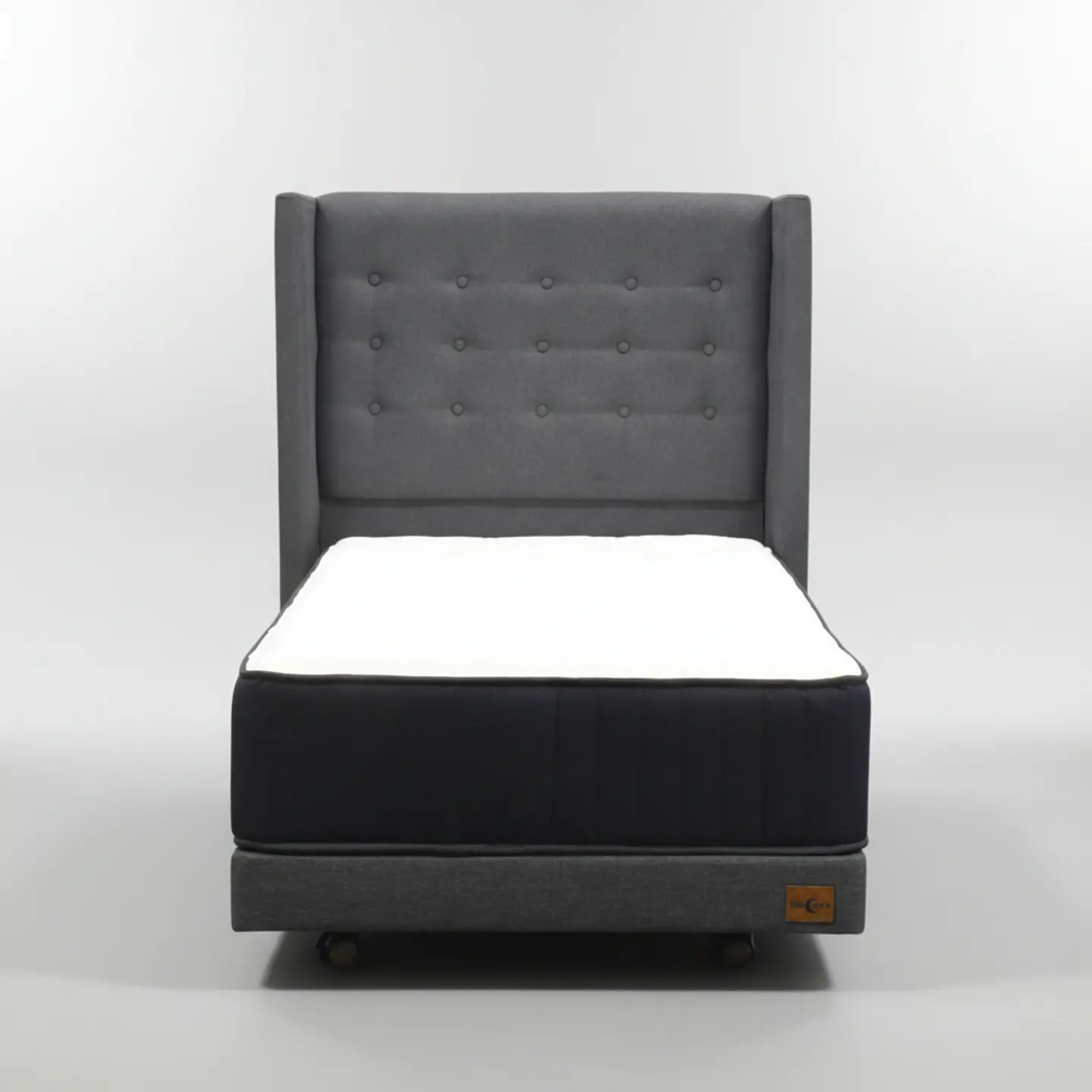 Cama 1 Plaza Box 13 cm + Colchon CIC Con Respaldo - Ruedas A Eleccion 11