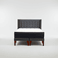 Cama 2 Plazas Box 13 cm Colchon CIC + Respaldo + Patas De Madera - thumbnail 11