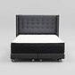 Cama 2 Plaza Box 13 cm + Colchon CIC Con Respaldo - Ruedas A Eleccion - Miniatura 2