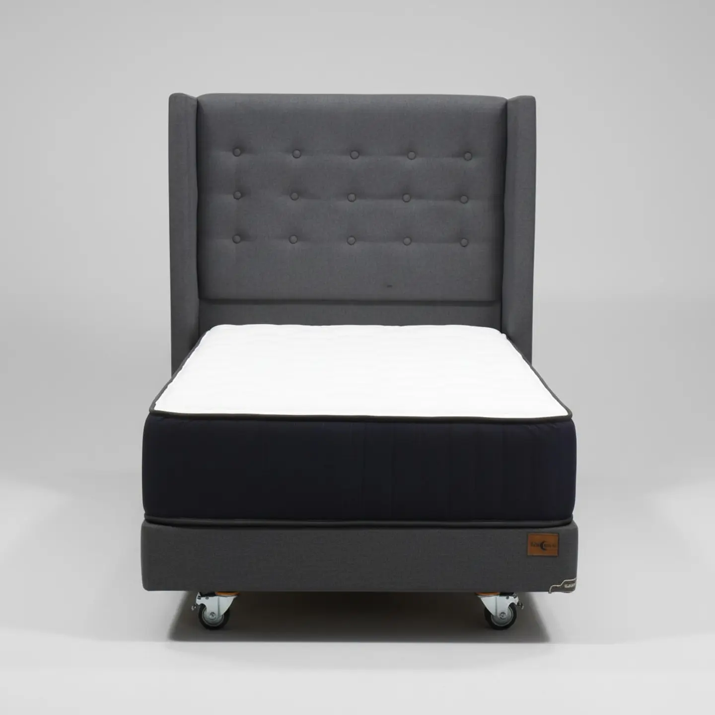 Cama 1 Plaza Box 8 cm + Colchon CIC Con Respaldo - Ruedas A Eleccion 8