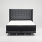 Cama Full dividida Box 8 cm + Colchon CIC Con Respaldo - Ruedas A Eleccion-  - Miniatura 2