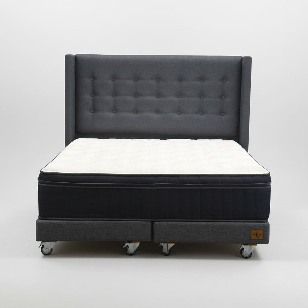 Cama King Box 8 cm + Colchon CIC Con Respaldo - Ruedas A Eleccion 8
