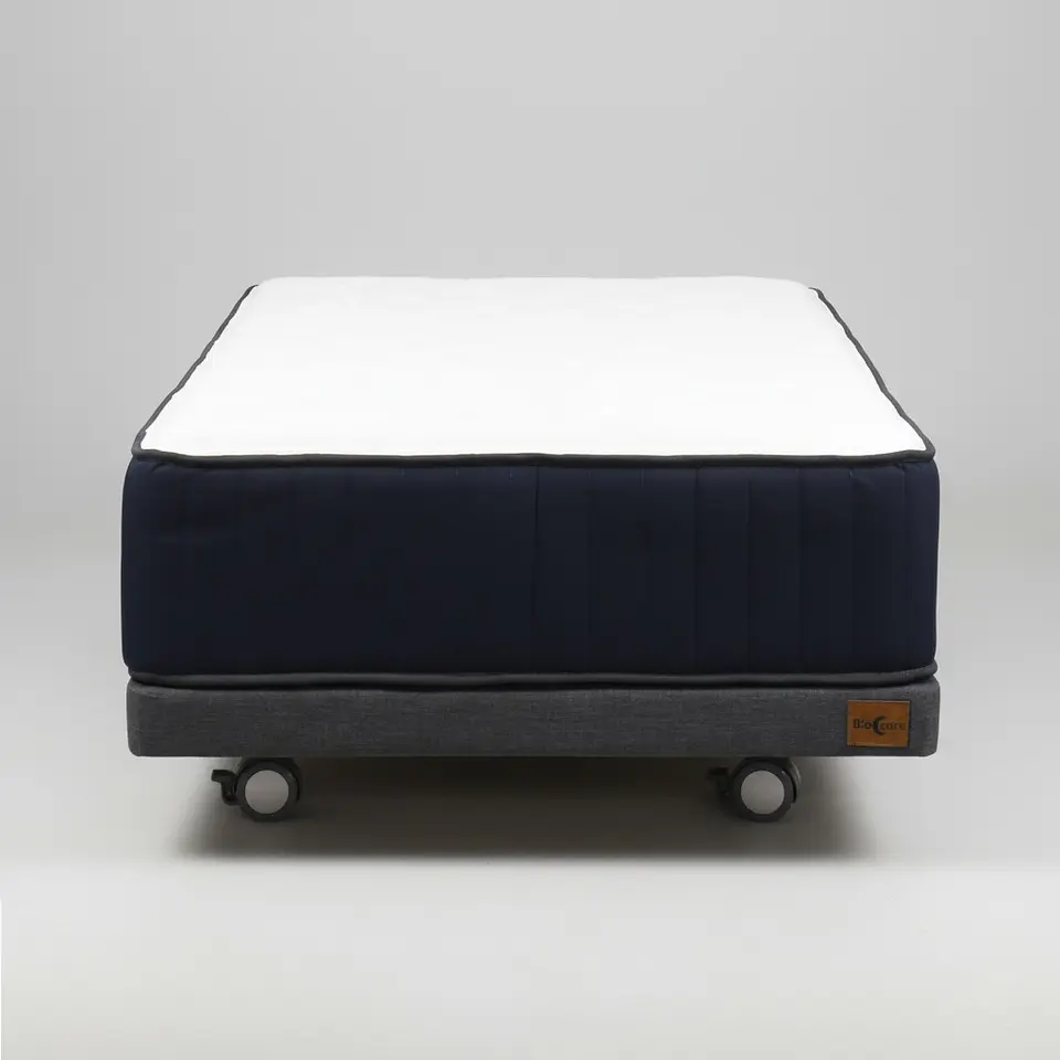 Cama 1.5 Plaza Box 8 cm + Colchon CIC - Ruedas A Eleccion 2