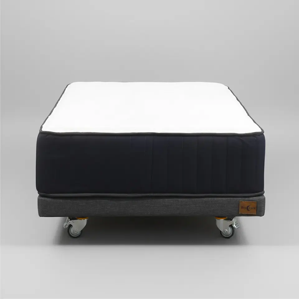 Cama 1.5 Plaza Box 8 cm + Colchon CIC - Ruedas A Eleccion 8