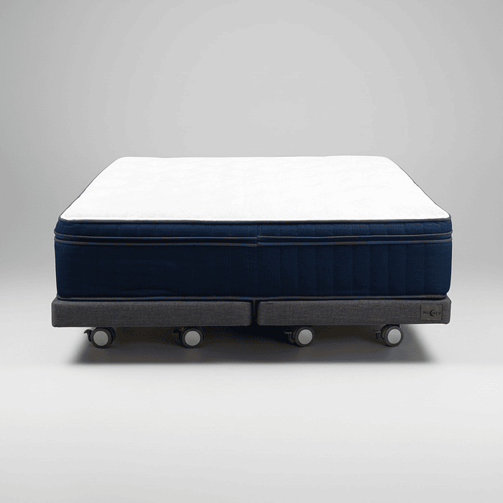 Cama 2 Plaza Box 8 cm + Colchon CIC - Ruedas A Eleccion 2