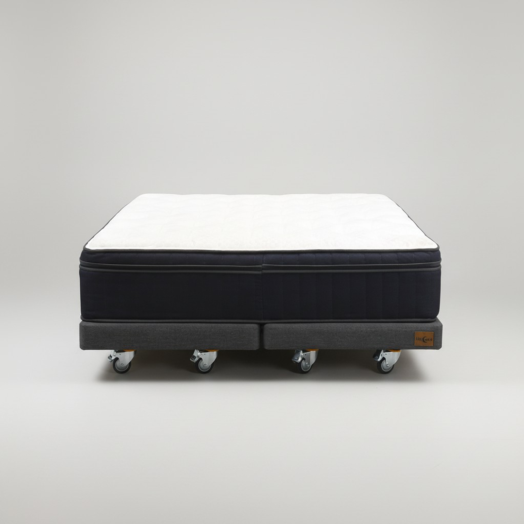 Cama 2 Plaza Box 8 cm + Colchon CIC - Ruedas A Eleccion 8