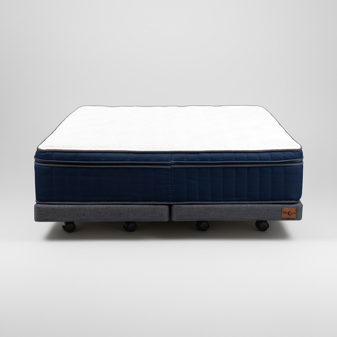 Cama 2 Plaza Box 8 cm + Colchon CIC - Ruedas A Eleccion 11