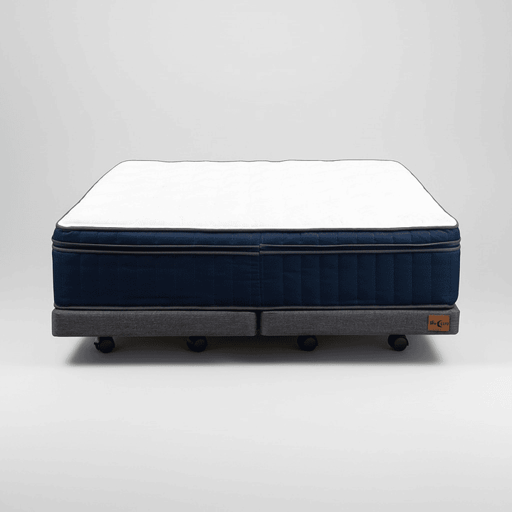 Cama 2 Plaza Box 8 cm + Colchon CIC - Ruedas A Eleccion 11