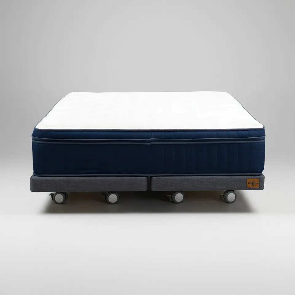 Cama King Box 8 cm + Colchon CIC - Ruedas A Eleccion 2