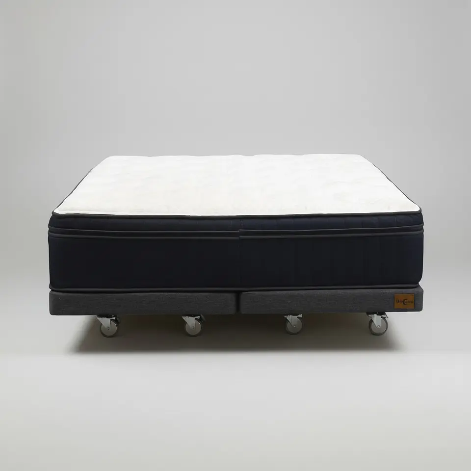 Cama King Box 8 cm + Colchon CIC - Ruedas A Eleccion 5