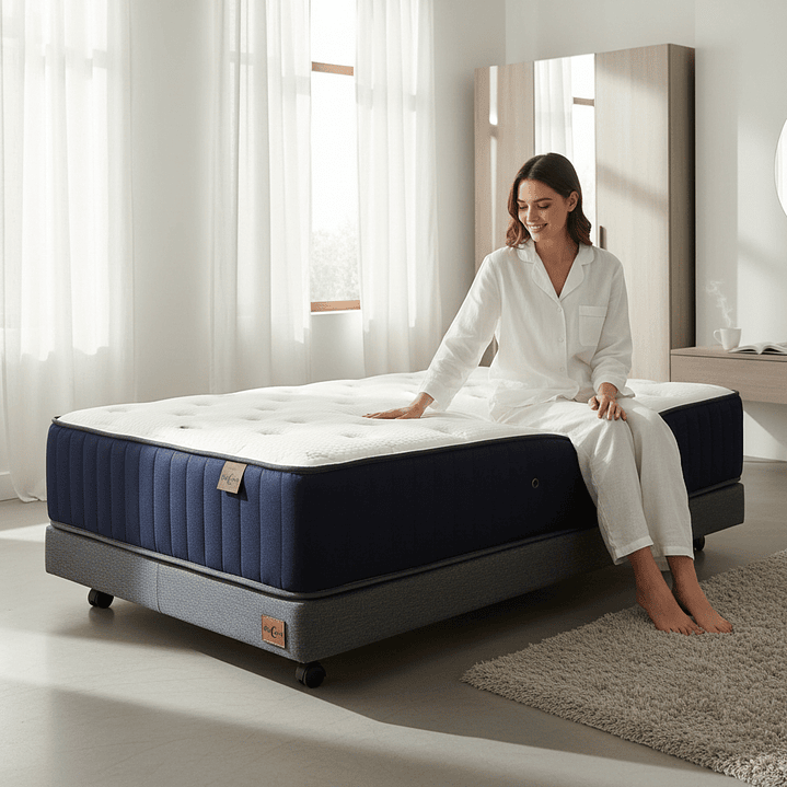 Cama 1 Plaza Box 13 cm + Colchon CIC - Ruedas A Eleccion 10