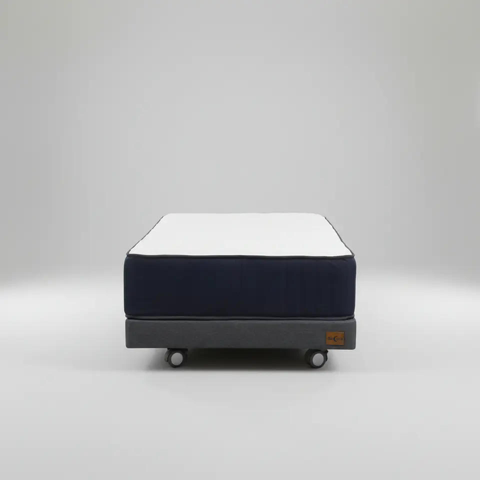 Cama 1.5 Plaza Box 13 cm + Colchon CIC - Ruedas A Eleccion 2