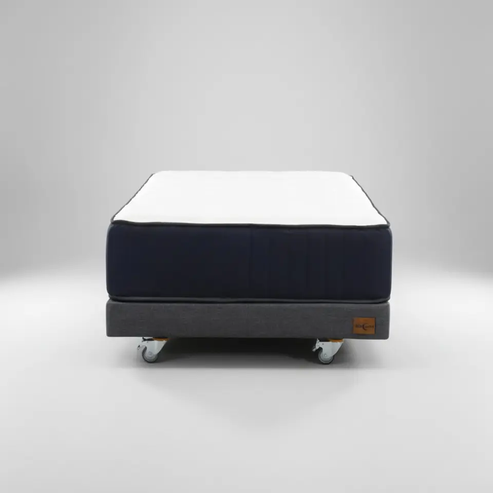 Cama 1.5 Plaza Box 13 cm + Colchon CIC - Ruedas A Eleccion 8