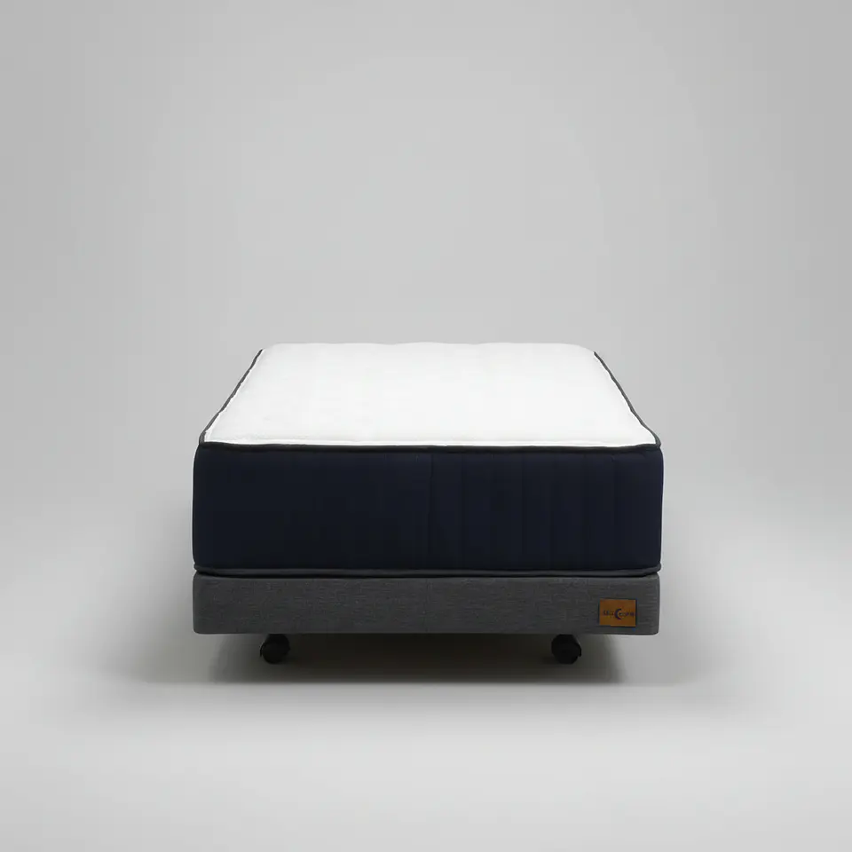 Cama 1.5 Plaza Box 13 cm + Colchon CIC - Ruedas A Eleccion 11