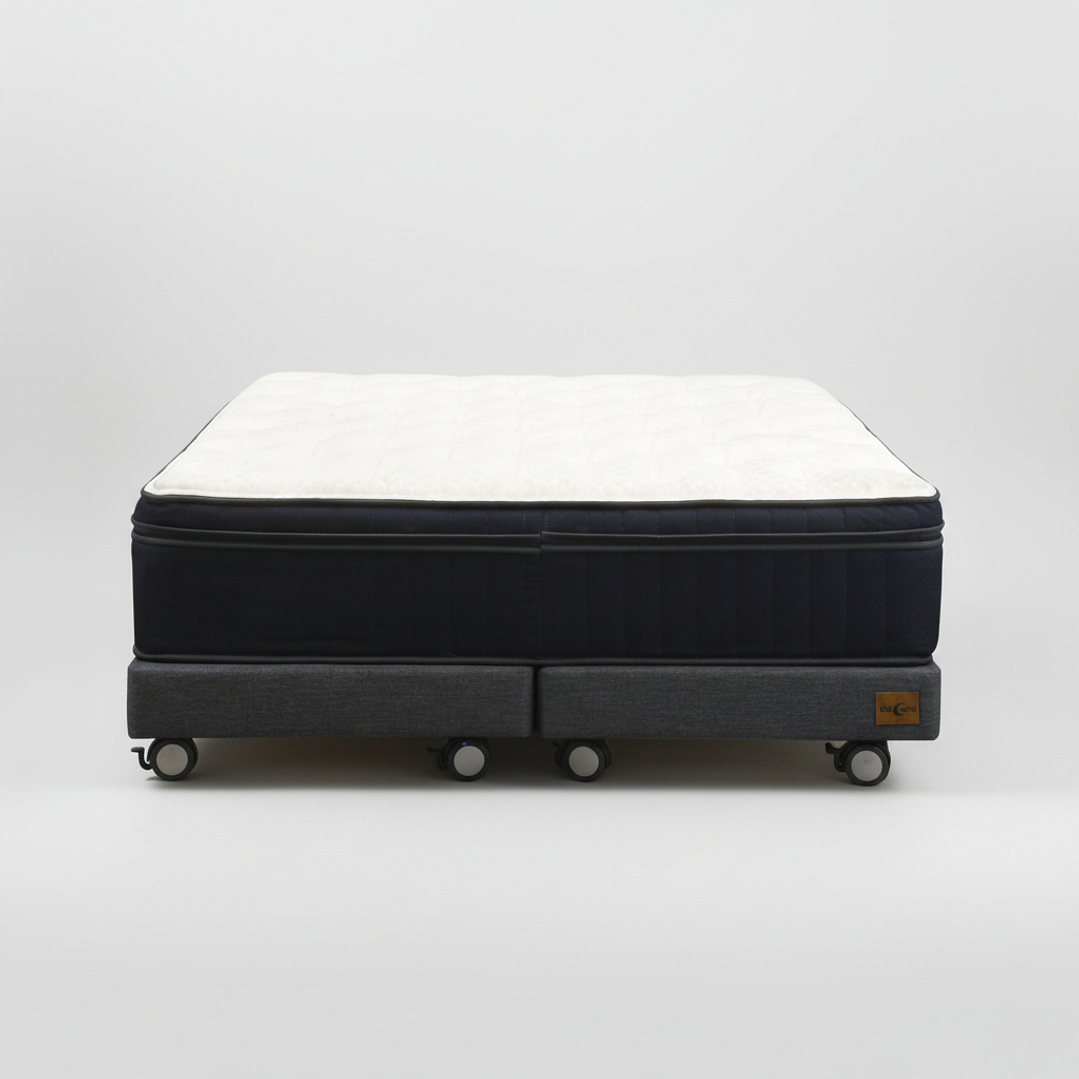 Cama Full Dividida Box 13 cm + Colchon CIC - Ruedas A Eleccion 2