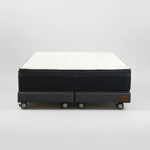 Cama Full Dividida Box 13 cm + Colchon CIC - Ruedas A Eleccion