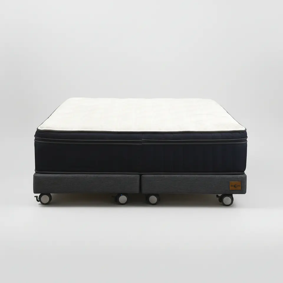 Cama Full Dividida Box 13 cm + Colchon CIC - Ruedas A Eleccion 2