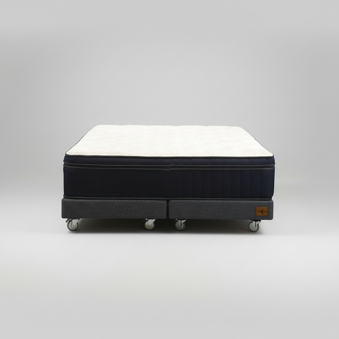 Cama Full Dividida Box 13 cm + Colchon CIC - Ruedas A Eleccion 5