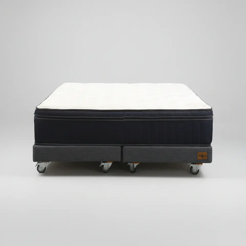 Cama Full Dividida Box 13 cm + Colchon CIC - Ruedas A Eleccion 8