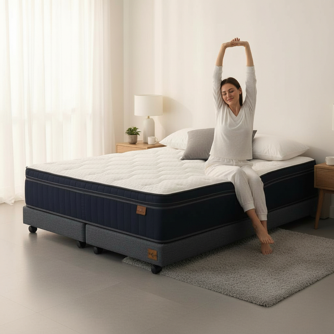 Cama Full Dividida Box 13 cm + Colchon CIC - Ruedas A Eleccion 10