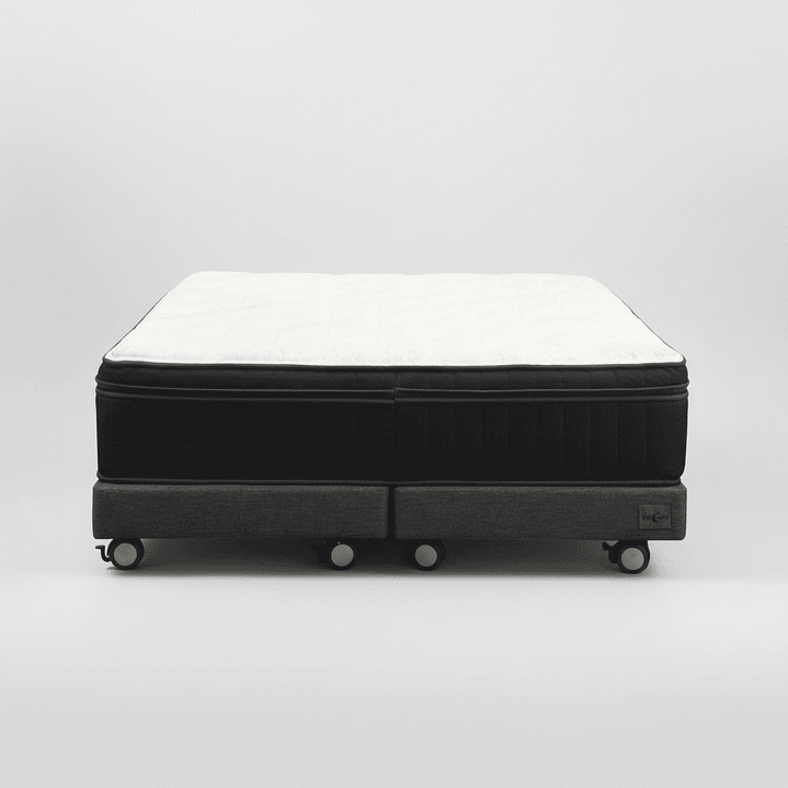 Cama de 2 Plaza Box 13 cm + Colchon CIC - Ruedas A Eleccion 2