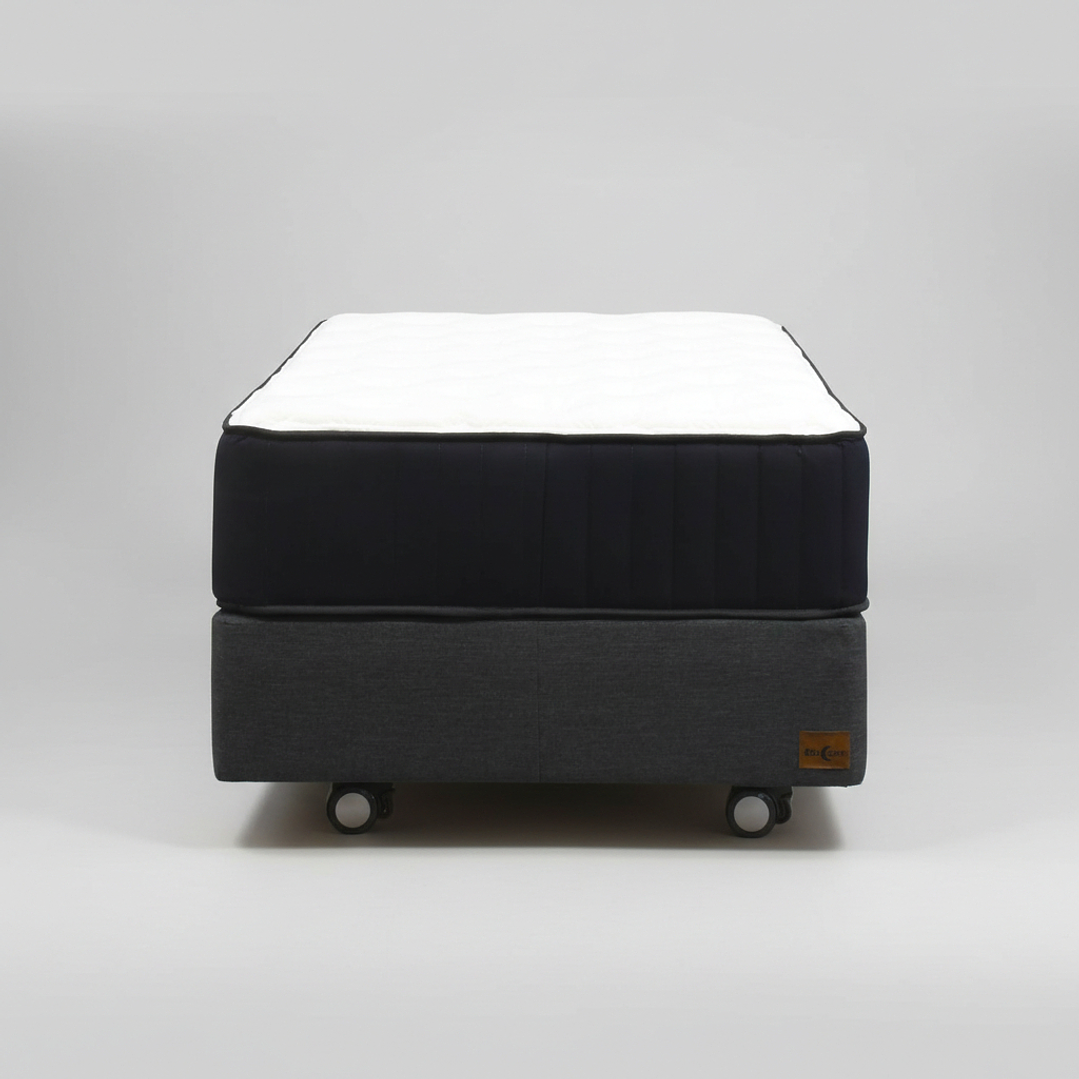 Cama 1 Plaza Box 30 cm + Colchon CIC - Ruedas A Eleccion 2