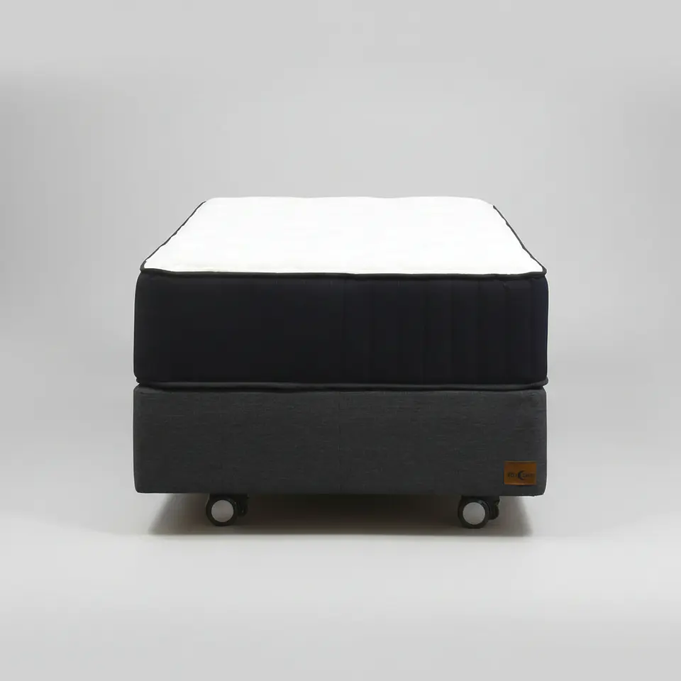 Cama 1.5 Plaza Box 30 cm + Colchon CIC - Ruedas A Eleccion 2